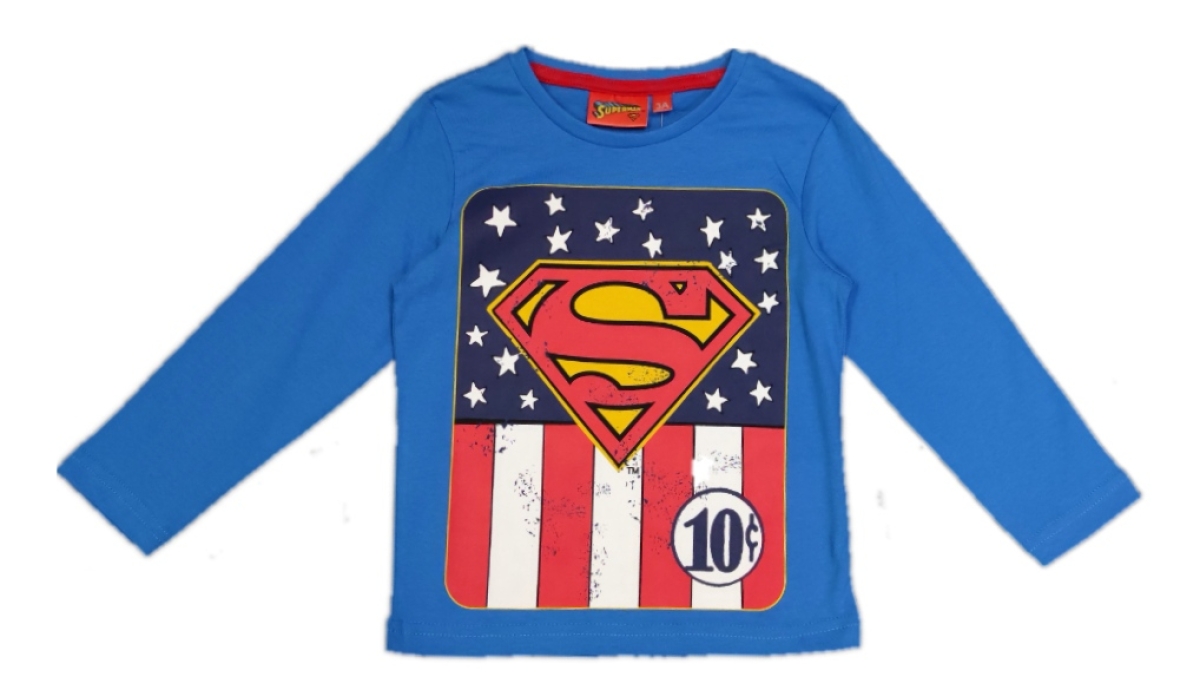 Superman Jungen Langarmshirt Blau "10C"
